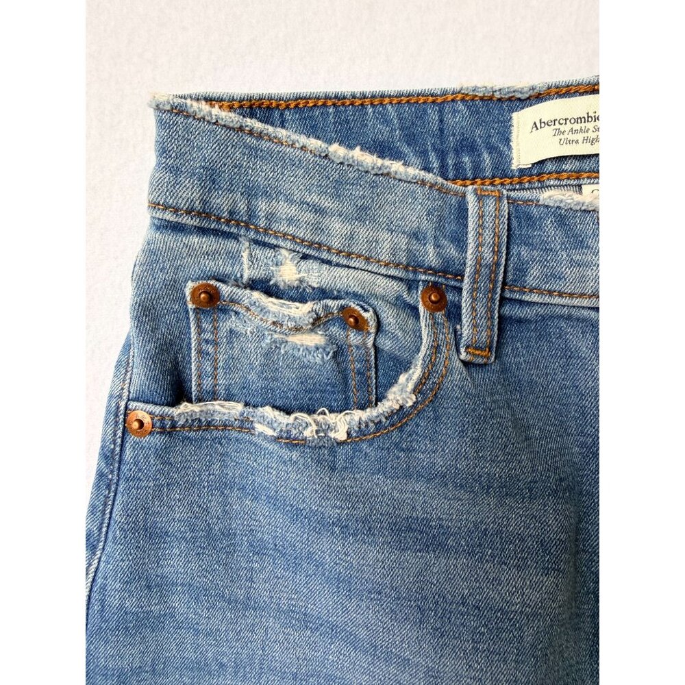Abercrombie & Fitch Womens Ankle Straight Ultra High Rise Jeans Size 25 - Picture 13 of 15